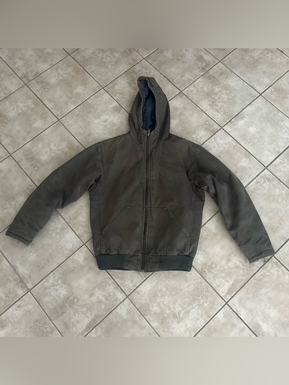 Green Pacific trail Men’s Hooded Canvas Workwear Jacket Sz M